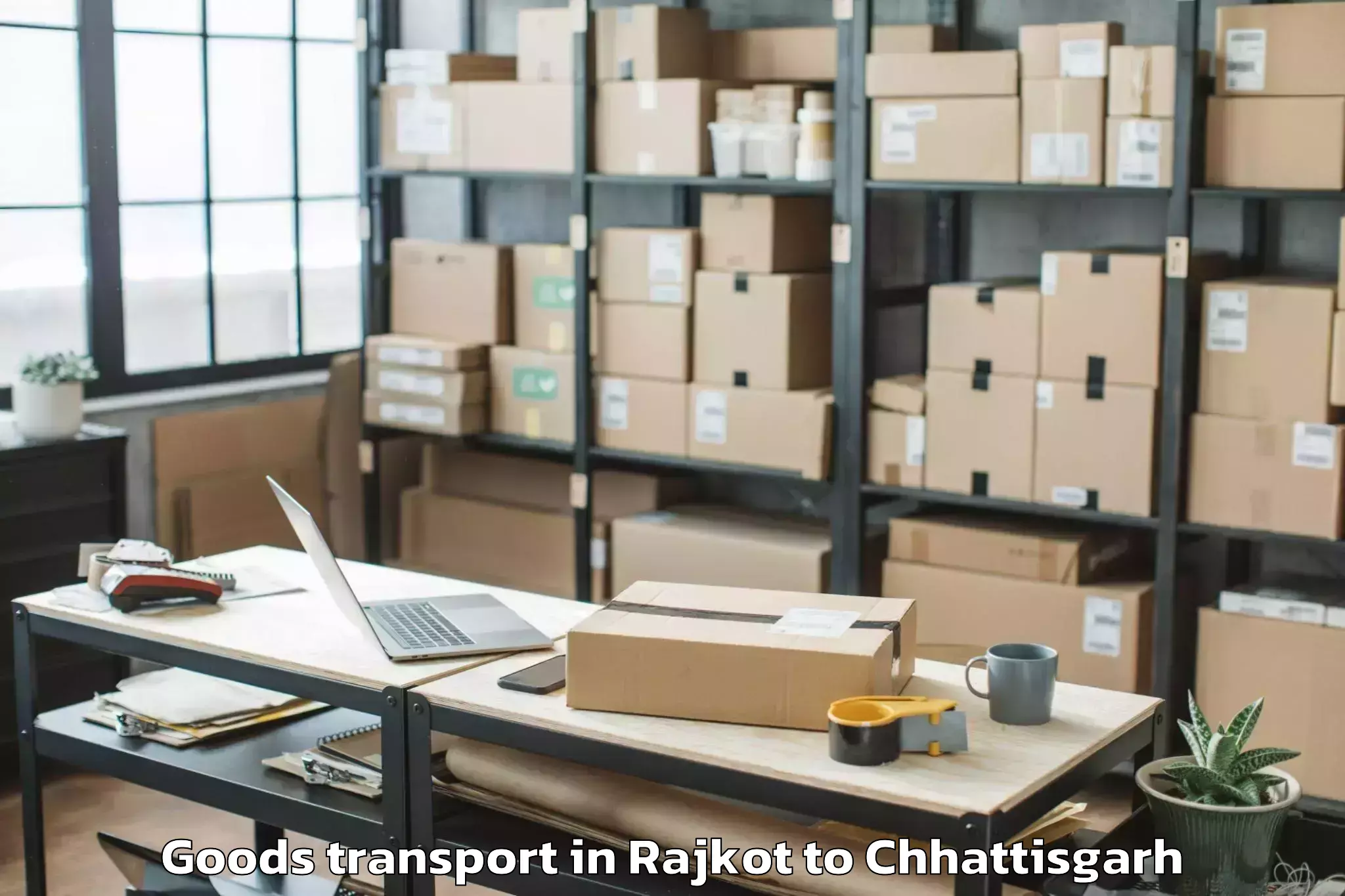 Discover Rajkot to Kurud Goods Transport